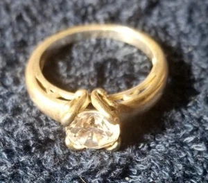 Sterling Silber Größe 9 Ring großer Solitär Zirkonia Stein 925 China 4,2 g - Bild 1 von 8