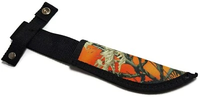 Case XX Fixed Blade Knife Belt Sheath Orange Camo Nylon Pouch 5.5" Blades  - Image 1 of 4