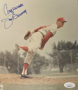 Jim Bunning Signed 8x10 Photo JSA COA Philadelphia Phillies Baseball Congressman - Picture 1 of 2