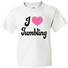 Inktastic I Love Tumbling jeunesse T-shirt cœur gymnastique enfants exercice gobelet