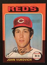 TOPPS 1975 MINI BASEBALL CARD #602 JOHN VUKOVICH CINCINNATI REDS