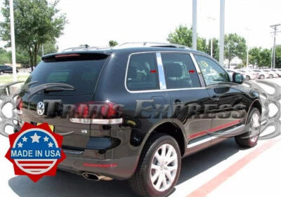 Volkswagen Touareg 2004-2010 4 piezas cromo pilar poste moldura acero inoxidable Foto 1 de 3