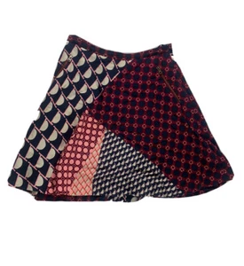 Anthropologie HD in Paris Marilyn Womens Skirt 4 Patchwork Zipper Pockets Lined - Picture 1 of 17