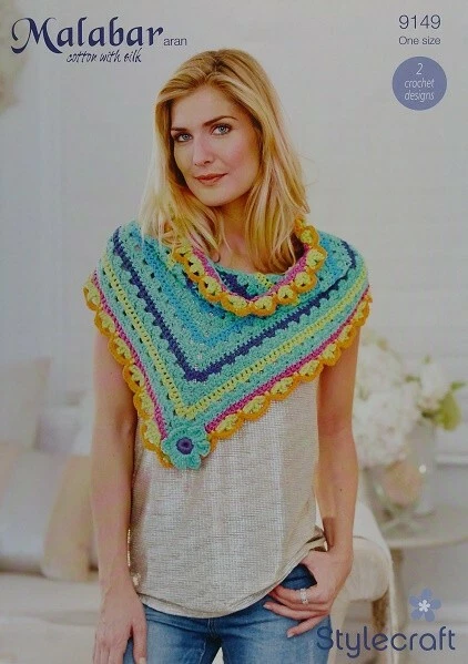 2 CROCHET DESIGNS FOR SHAWLS ARAN PATTERN  - Image 1 of 1