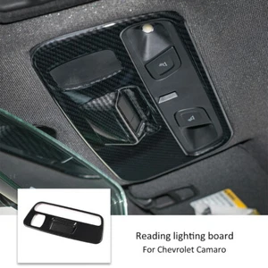 Front Reading Light Lamp Panel Cover Trim For Chevrolet Camaro 17+ Carbon Fiber - Picture 1 of 7