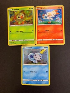 Sobble 054 Scorbunny 030 & Grookey 010 Holo Rare, Collector Chest Tin, Pokemon - Picture 1 of 1