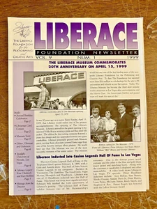 Liberace Foundation Newsletter Vol 9 Num 1 - 1999 Plus Museum Store Insert - Bild 1 von 6