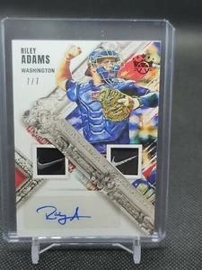 2022 Diamond Kings Riley Adams FOTL Dual Patch Signature Red Double Nike Swoops - Picture 1 of 2