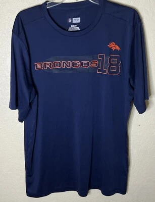 Camiseta para hombre NFL Tean Apparel azul marino Dri-Fit Denver Brocos #18 Manning talla XL Foto 1 de 3