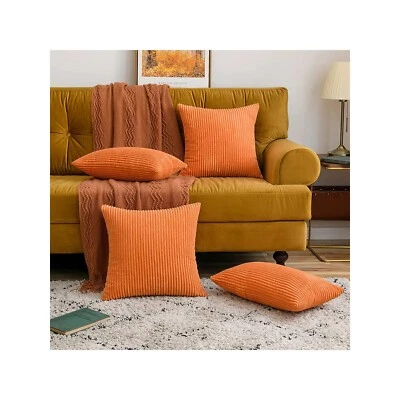MIULEE Pack of 2, Corduroy Soft Soild Fall Decorative Square Throw Pillow Cov... - Image 1 of 3