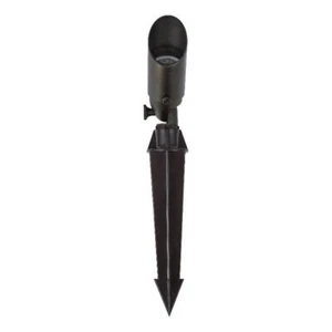 Elitco Outdoor 12V Cast Brass Spot Light 1.75Inch W X 4.5Inch High Dark Bronze - Picture 1 of 8