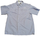 Chemise homme Habit Solar Factor grande chemise à carreaux bleus à manches courtes boutonnée ventilée