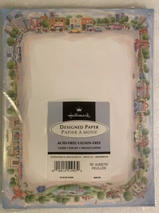 Hallmark Designed Paper City Town Themed 50 Sheets - Picture 1 of 2