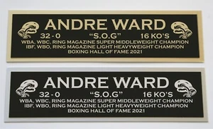 Andre Ward Typenschild für signierte Boxhandschuhe Koffer Foto oder Etui - Bild 1 von 2