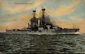 U.S. DREADNAUGHT DELAWARE POSTKARTE 1916 fertiggestellt 1910 - Bild 1 von 2