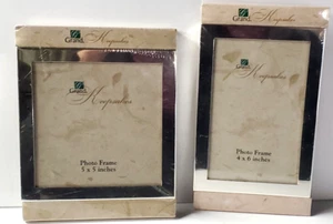 Picture Frames Two Silver Tone Metal 4X6 5X5 New In Packages by Grand Keepsakes - Picture 1 of 6