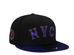 NUEVA ERA 59FIFTY 7 3/4 NEW YORK METS CITY CONNECT ALA SATINADA PRIMER SOMBRERO DE DOS TONOS - Imagen 1 de 4
