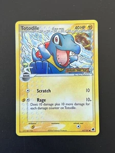 Tarjeta Pokémon holográfica inversa Totodile 67/101 EX Dragon Frontiers Delta Species AA2 - Imagen 1 de 8