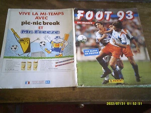 ALBUM PANINI FOOTBALL 1993 FRANCE AVEC POSTER EQUIPE DE FRANCE ZIDANE - Imagen 1 de 7