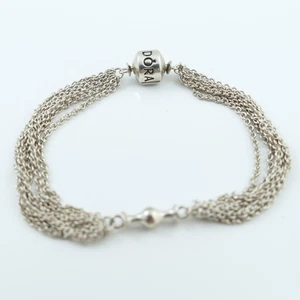 PANDORA MULTI STRAND ONE CLIP BRACELET ALE 925 STERLING SILVER 590751 - Picture 1 of 4