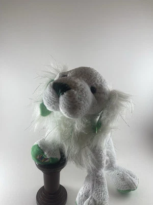 GANZ Webkinz ST. PATS SETTER Dog HM476 PLUSH Stuffed NO CODE Green SPARKLES - Image 1 of 4