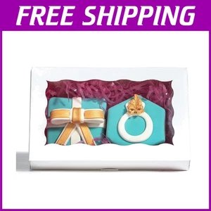 Elegant 7x4x1.5 Auto-Popup Pastry Boxes - 100 Count for Cookies & Macarons - Picture 1 of 11