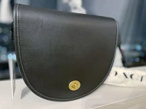 Bolso de Hombro COACH Vintage Turnlock Sillín Moda Sujetador Logo De Japón - Imagen 1 de 24