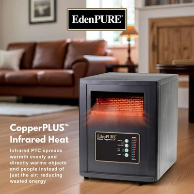 Calentador infrarrojo EdenPURE Classic CopperPLUS — 1500 W zona de calor de eficiencia energética Foto 1 de 4