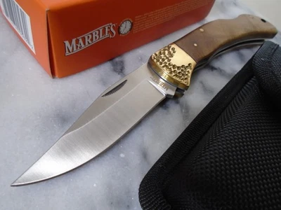 Navaja de Bolsillo y Funda Plegable Cazador MR562 Canicas Elegante Burlwood Lockback Nueva Foto 1 de 4