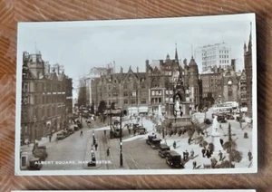 AK Albert Square Manchester Excel RP Doppeldeckerbusse Straßenbahn - Bild 1 von 2