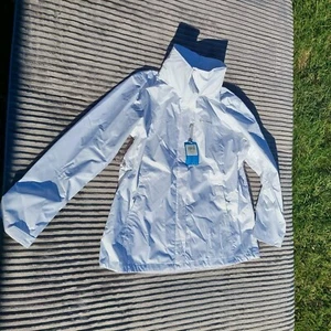Columbia Women's Pouration Rain Jacket LV5 White Size 1x XL - Picture 1 of 7