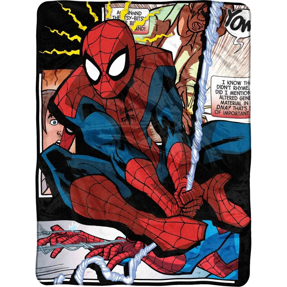 Marvel Comics Spiderman Web Blanket Warm Soft Super Throw 46" x 60'' - Image 1 of 1
