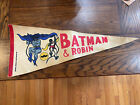 Rare VINTAGE Large Batman & Robin Pennant / Banner 1966 DC comics