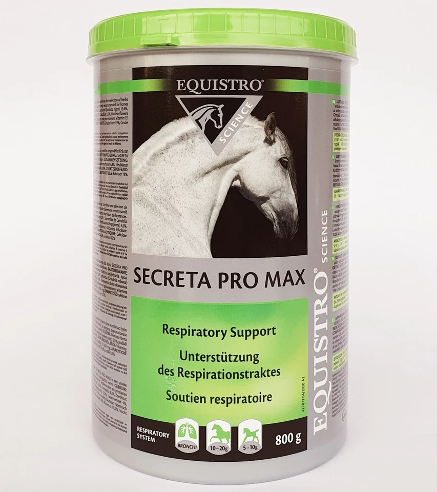 EQUISTRO, VETOQUINOL Equistro® Secreta Pro Max - 800 g Dose ACHTUNG KURZLÄUFER! MHD: 12/2025