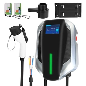Portable Level 2 Electric Vehicle Charger Car Charging Station EV Wall Charger - Picture 1 of 15