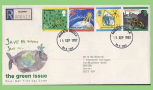 G.B. 1992 Set Edizione Verde Royal Mail Copertina Primo Giorno, CD Castello di Windsor - Foto 1 di 1