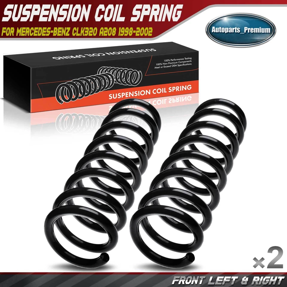 2x Muelles helicoidales para Mercedes-Benz CLK320 A208 1998-2002 conductor delantero y pasajero Foto 1 de 4