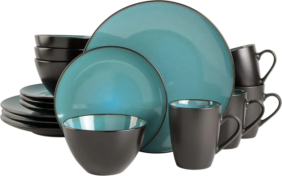 Gibson Elite Soho Lounge round Reactive Glaze Stoneware Dinnerware Set Service