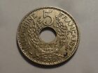 1939 Nice French Indo-China Ni-Br 5 Cent Km#18.1A Low Mintage 38,501,000!