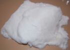 1 Rabbit Skin Tanned Soft Hide Pelt Fur Leather Taxidermy Hat Coat Buffalo white