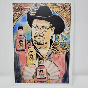 WWE Shop Exclusive Jim Ross Signed 5x7 Watercolor Print By Rob Schamberger - Picture 1 of 2
