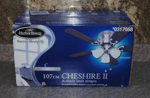 Harbor Breeze #0317058 42" Cheshire II Ceiling Fan, Antique Brass Finish - Picture 1 of 6