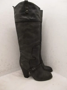Stivali donna Sam Edelman neri in pelle pull on avove the al ginocchio taglia 9 M - Foto 1 di 12