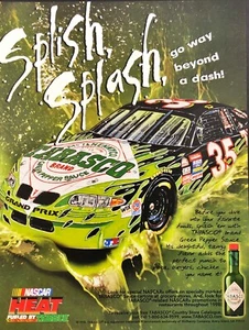 1998 Tabasco NASCAR Todd Bodine #35 Man Cave Vintage Print Ad - Picture 1 of 6