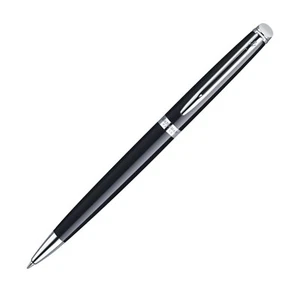 Waterman Hémisphère Ballpoint Pen, Gloss Black with Chrome Trim, Medium Point - Picture 1 of 2