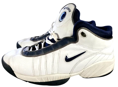 Nike Air Uptempo Classic Athletic Mid Shoes Mens 12 US White Leather 5-9-00 - Image 1 of 4