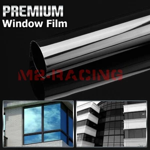 Dark Black Smoke Window VLT 5% Tint Film UV Heat Reflective Home Office #6 - Picture 1 of 4