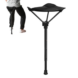 1Pcs Folding Walking Stick Seat Canes Portable Adjustable Telescopic Stool Chair - Picture 1 of 12