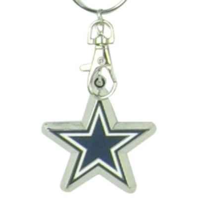 NFL Dallas Cowboys Key Chain Ring Logo Acrylic Metal Heavyweight Zamac Hook Clip - Image 1 of 2