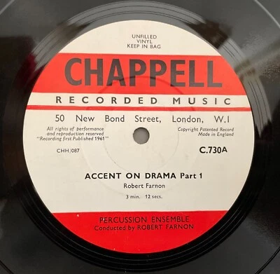 10” LIBRARY 78: ROBERT FARNON - Accent On Drama. CHAPPELL. C.730 - Image 1 of 2